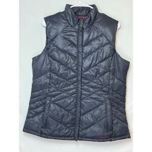 Arctix Womens Large Black Puffer Vest Zip Up Lightweight Insulated Hiking Travel